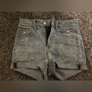 American Eagle floral jean shorts